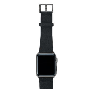 Forest Black dark heritage leather Apple watch band made in Italy | Meridio
