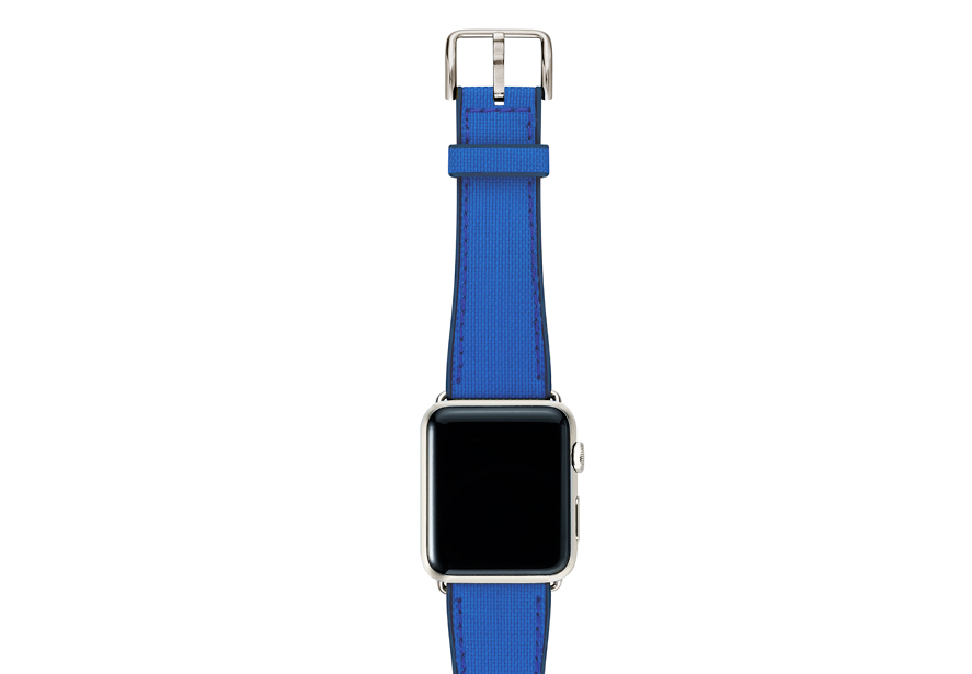 Electric Blue Apple watch natural rubber band