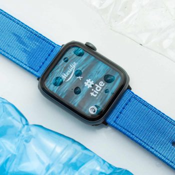 Apple watch light blue recycled ocean bound plastic band